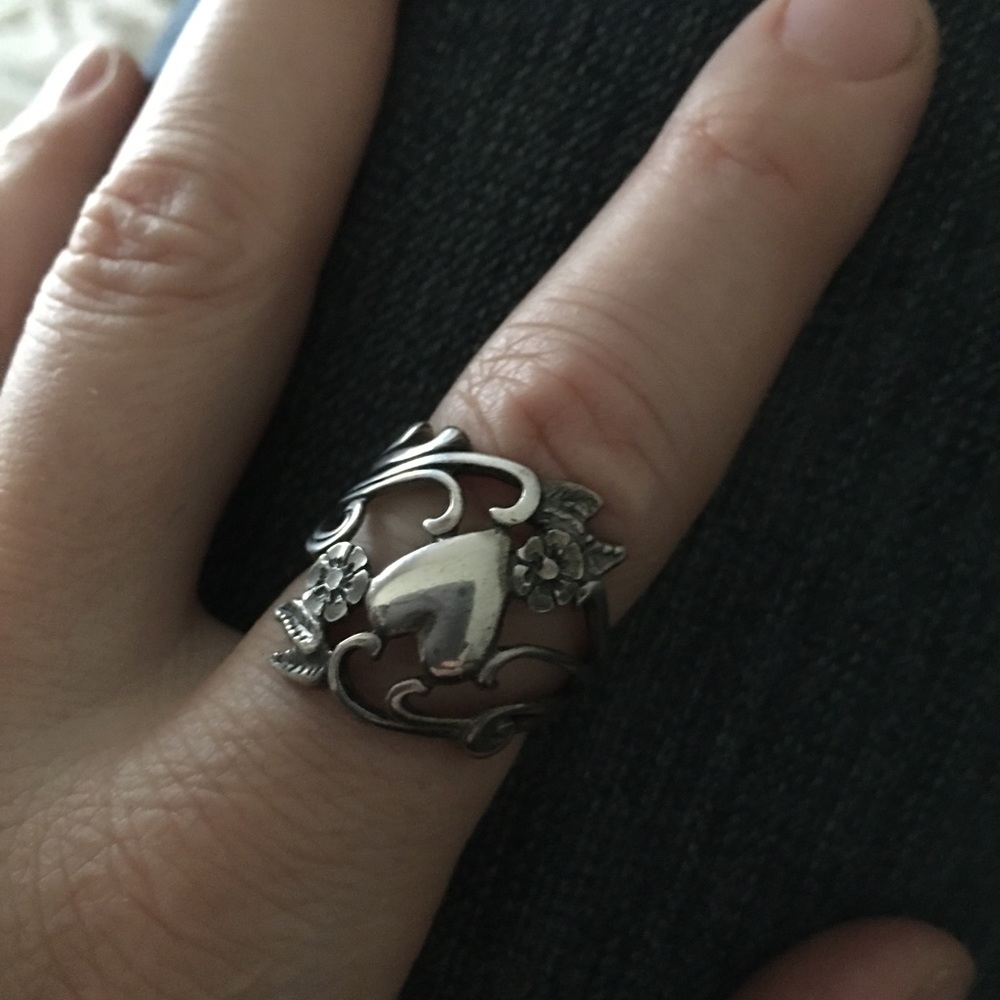 Vintage Ted Ott Navajo Sterling heart Ring